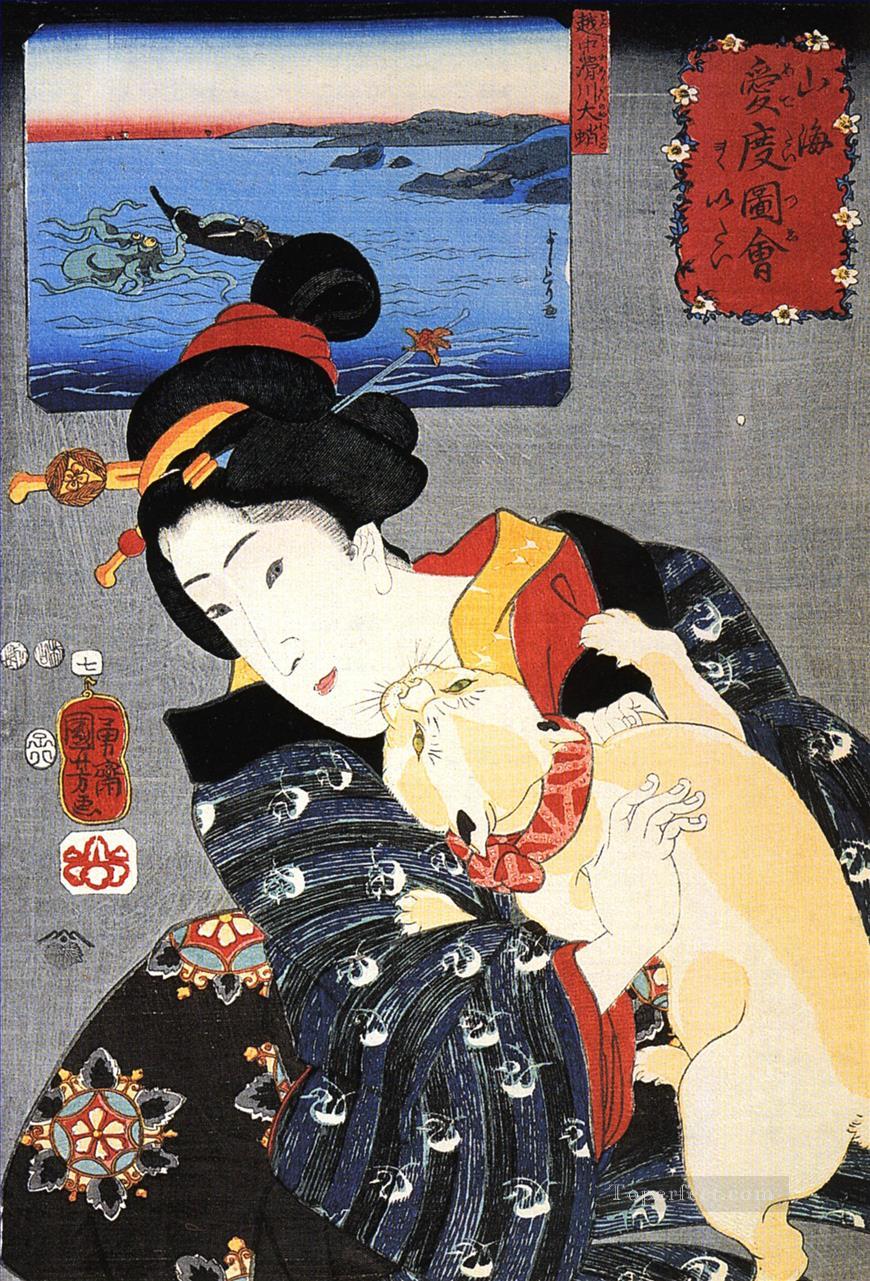 女性28 歌川国芳浮世絵油絵